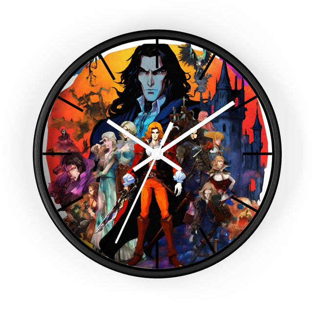 THE FACE OF HIDDEN EVIL OVERSHADOWS THE DUSK Video Game Inspired Abstract Collage Wall Art Clock