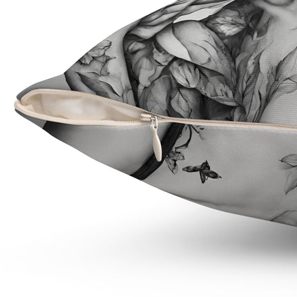 ROSE FLOWERED WOMAN Decorative Pillow