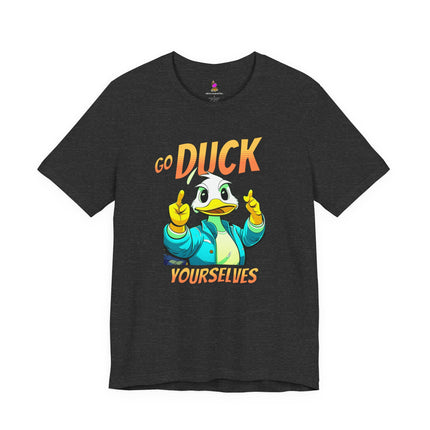 GO DUCK YOURSELVES Profane Quack T-Shirt - Funny Duck Wordplay Humor Tee