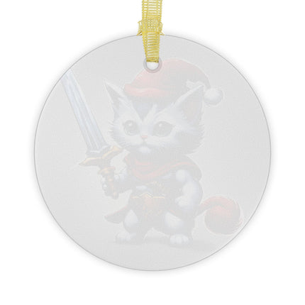 KITTEN WARRIOR Christmas Ornament
