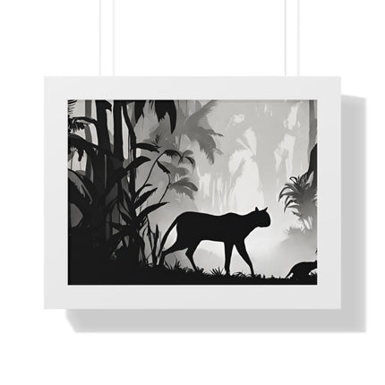 CHEETAH PREDATOR SHADOW - Wild Leopard Jungle Framed Wall Art