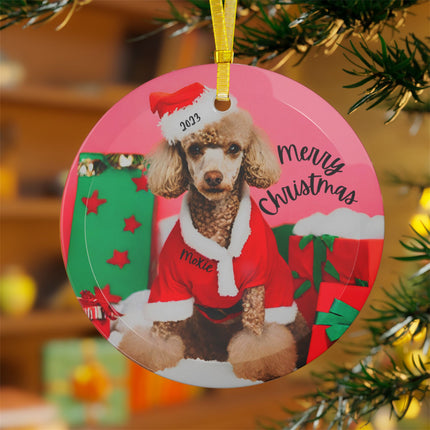 PERSONALIZED POODLE Christmas Ornament