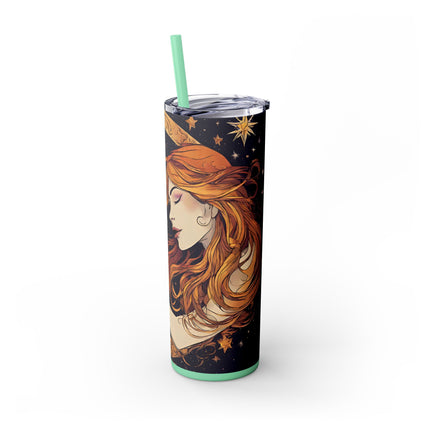 MOON SHAPING GODDESS Skinny Tumbler - Lunar Celestial Beauty Cup