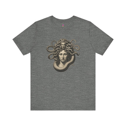 TWO TIER MEDUSA BUST Creepy T-Shirt - Dark Greek Mythology Horror Art Tee