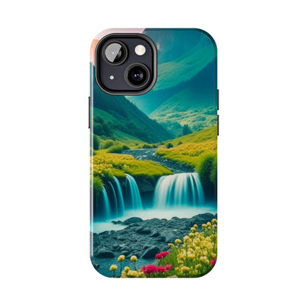 FLOWER CASCADE MOUNTAINS Phone Case
