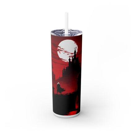 CONQUEROR OF THE HORRORS OF THE NIGHT - Video Game Inspired Skinny Tumbler