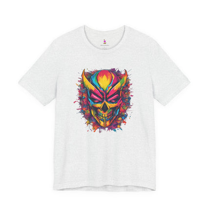 GRINNING MASKED SKULL Graffiti T-Shirt - Urban Street Art Skull Tee