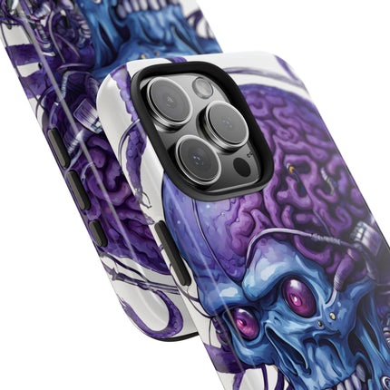BLUE ALIEN SKULL Phone Case
