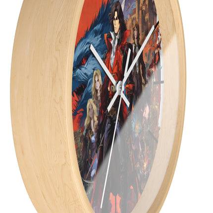MANY TERRORS AWAIT THE FORCES OF GOOD Wall Clock - Retro Gaming Vampire Castle Decor