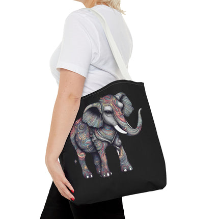 Personalized Elephant Gift Tote | Majestic Custom Grocery Bag | Animal Lovers Office Travel Carrier | Wild Kingdom Business Traveler
