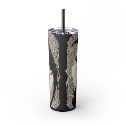 GOTHIC REPTILIAN MORPHING DRAGON LADY Skinny Tumbler - Dark Fantasy Cup