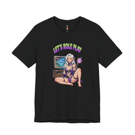LET'S ROLE PLAY T-Shirt Provocative Seductive Sexy Cartoon Tee