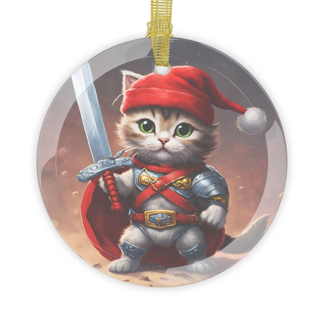 KITTEN WARRIOR Christmas Ornament