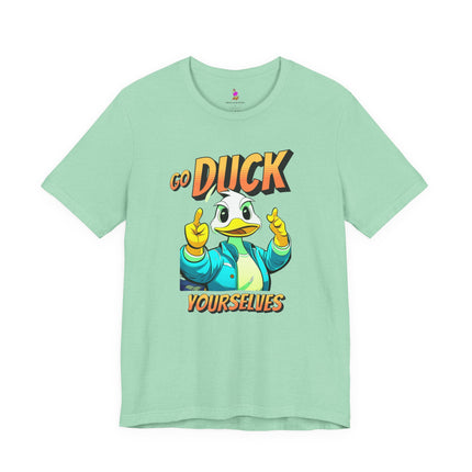 GO DUCK YOURSELVES Profane Quack T-Shirt - Funny Duck Wordplay Humor Tee
