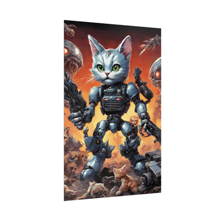 Cool Kids Poster, MECHANIMAL CLASH BATTLERS, Kitten Force, Cat Poster, Kitten Poster, Child's Bedroom Poster, Kids Wall Decor