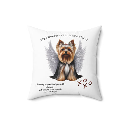 PERSONALIZED PET MEMORIAL PILLOW, Yorkshire Terrier