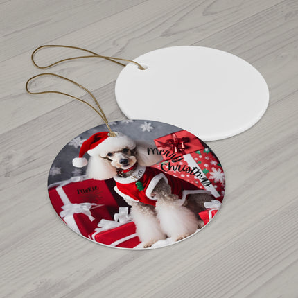 PERSONALIZED POODLE Christmas Ornament