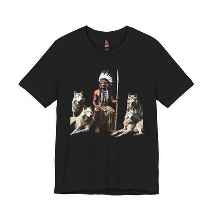 CHIEF WOLF PACK T-Shirt - Native American Wolf Leader Tee