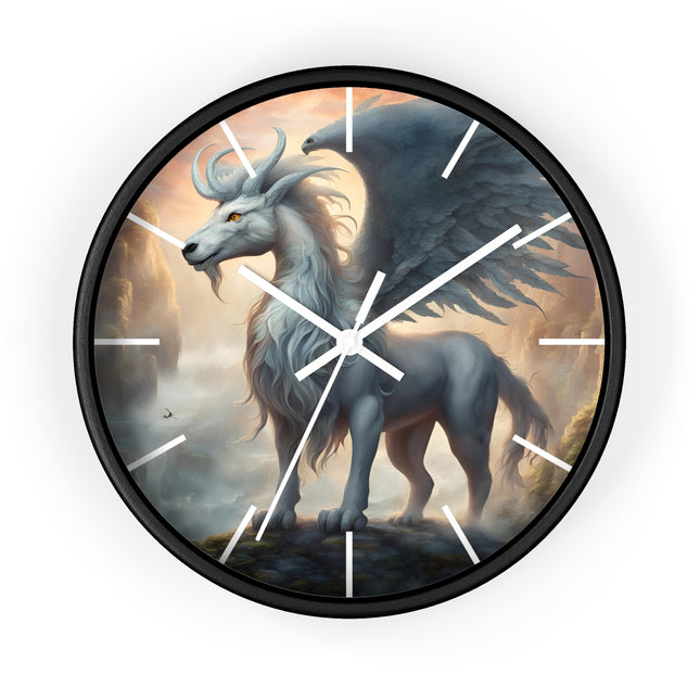 MAJESTIC MYTHS HORNED PEGASUS Wall Clock - Winged Fantasy Mythology Decor
