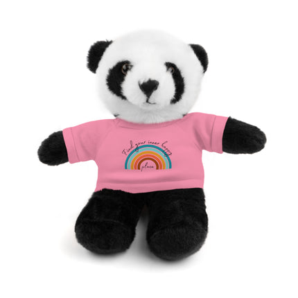 FIND YOUR INNER HAPPY PLACE Inspirational Rainbow Stuffed Animal