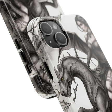 DRAGON AND MORPHING REPTILIAN BEAUTY Phone Case
