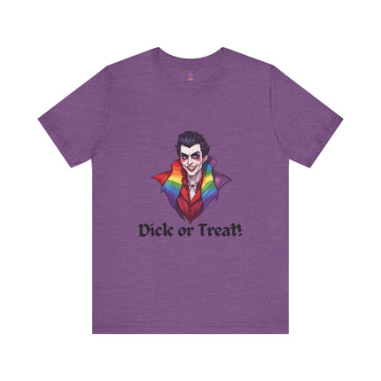 D**K OR TREAT! T-Shirt - Funny LGBTQ Vampire Halloween Humor Tee