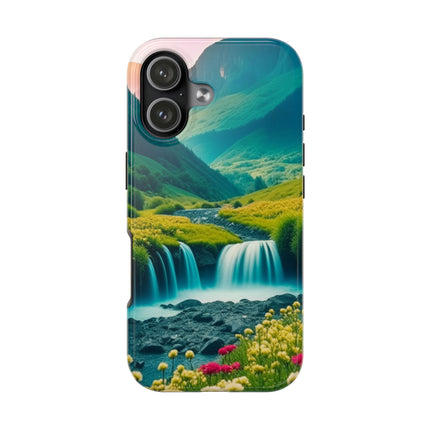 FLOWER CASCADE MOUNTAINS Phone Case