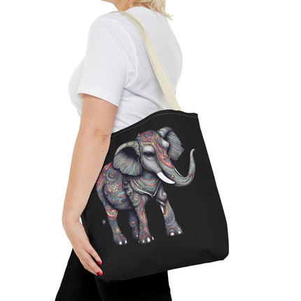 Personalized Elephant Gift Tote | Majestic Custom Grocery Bag | Animal Lovers Office Travel Carrier | Wild Kingdom Business Traveler