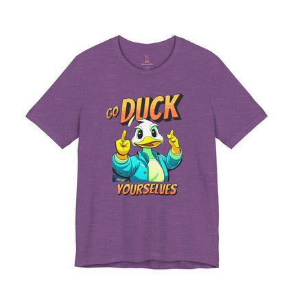 GO DUCK YOURSELVES Profane Quack T-Shirt - Funny Duck Wordplay Humor Tee