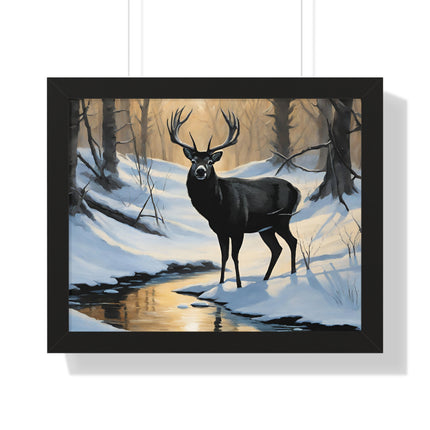 SUNSET CREEK BUCK - Deer Hunter Framed Wall Art