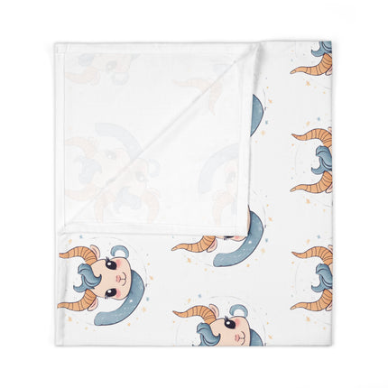 Capricorn Baby Swaddler, Astronomy Goat Changing Blanket, Cute Newborn Baby Shower Gift, Boys Cartoon Style Infant Swaddle Cover