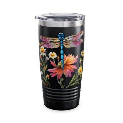 DRAGONFLY FLOWER GARDEN Tumbler