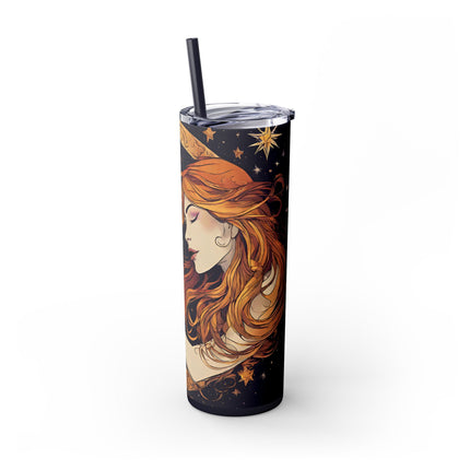 MOON SHAPING GODDESS Skinny Tumbler - Lunar Celestial Beauty Cup