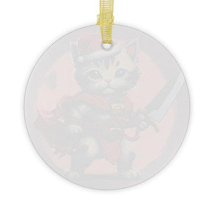 KITTEN WARRIOR Christmas Ornament