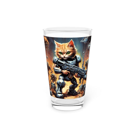 MECHANIMAL CLASH BATTLERS Kitten Krew Collectible Pint Glass 16 oz Cat Gifts Kitten Drinking Glass Child's Tumbler Child's Gifts
