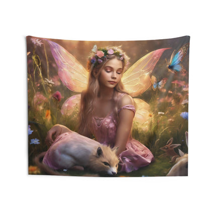 ENCHANTED FLOWER FIELDS FAIRY Tapestry