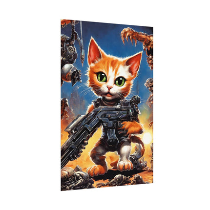 Cool Kids Poster, MECHANIMAL CLASH BATTLERS, Kitten Force, Cat Poster, Kitten Poster, Child's Bedroom Poster, Kids Wall Decor