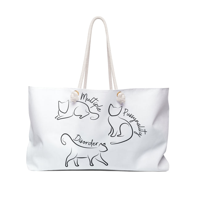 Travel Bag | Funny Weekend Bag | Multiple Pussynality Disorder Cat Traveler | Cat Lovers Gift | Mental Health Humor | Getaway Carrier
