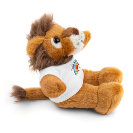 FIND YOUR INNER HAPPY PLACE Inspirational Rainbow Stuffed Animal