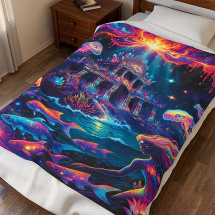 TEMPLE OF ATLANTIS Psychedelic Blanket