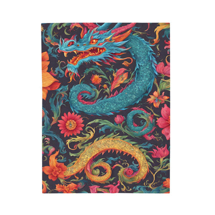 FLORAL JAPANESE DRAGON Blanket