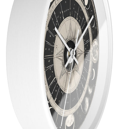 WICCAN MOON PHASES Wall Clock - Lunar Cycle Pagan Astronomy Decor