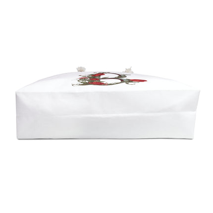 Custom Letter Personalized Weekender | Rose Flowered Travel Bag | Floral Print Roses Cruise Airplane & Hotel Road Trip Overnight Carrier