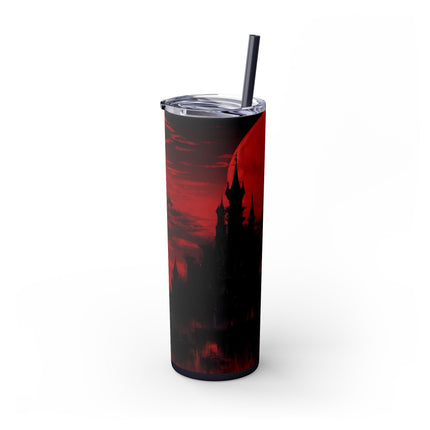 STANDING AT THE PRECIPICE OF EVIL - Video Game Inspired Insulated Skinny Tumbler