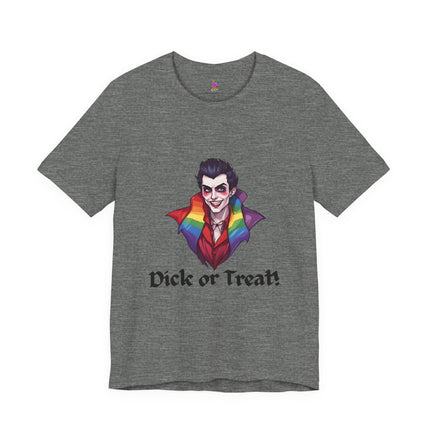 D**K OR TREAT! T-Shirt - Funny LGBTQ Vampire Halloween Humor Tee