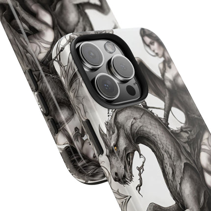 DRAGON AND MORPHING REPTILIAN BEAUTY Phone Case