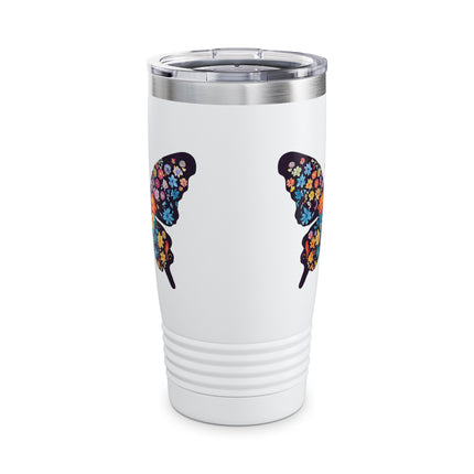 FLORAL PATTERNED BUTTERFLY Tumbler