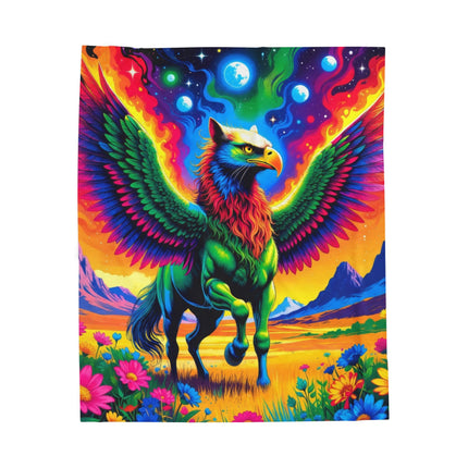 PSYCHEDELIC PHOENIXEAGLION Trippy Lush Blanket