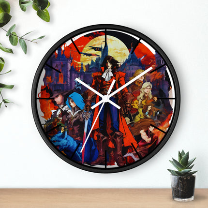 ALLIANCE AGAINST EVIL Video Game Inspired Abstract Collage Wall Art Clock