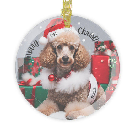 PERSONALIZED POODLE Christmas Ornament